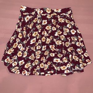floral print mini skirt